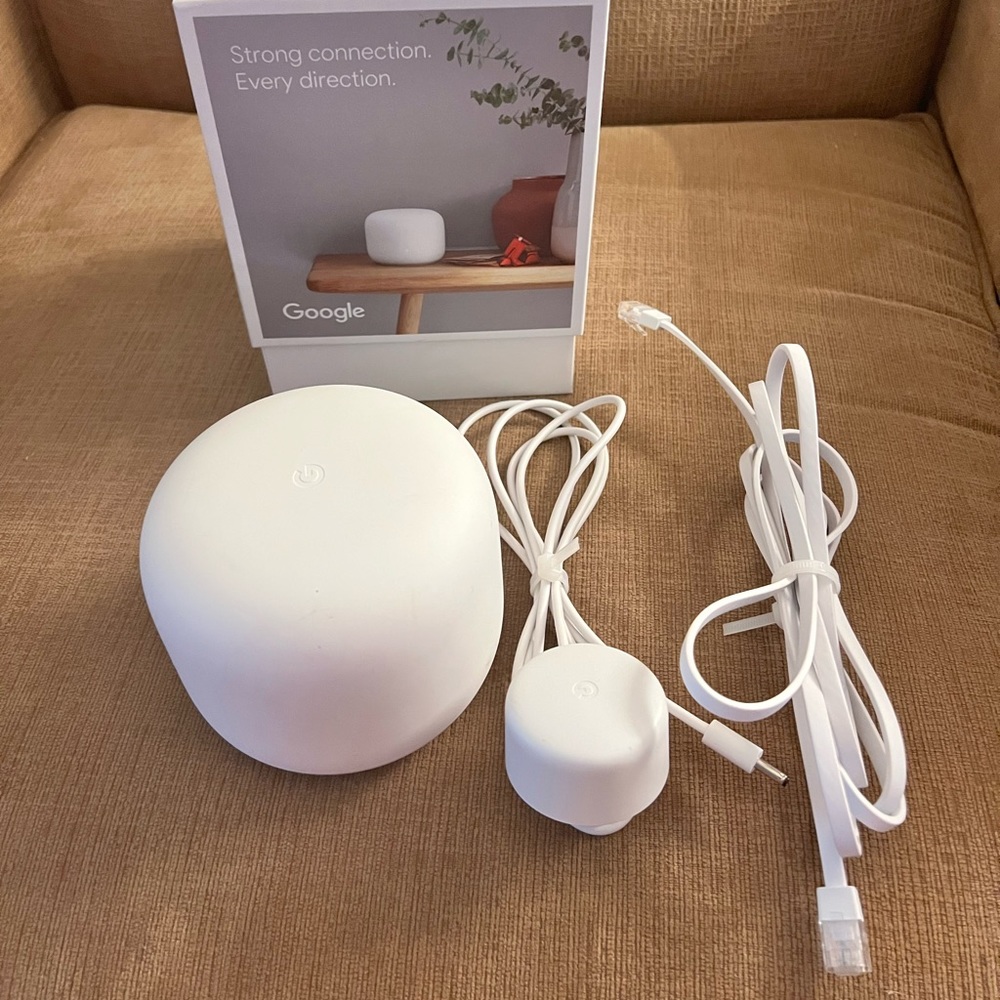 Like New Google Nest Router.  Good for parental controls! Connects to phone.